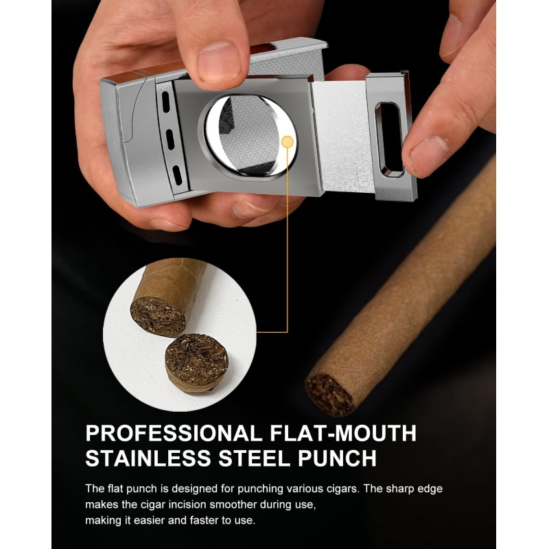 Cigar Lighter with Built-in Cutter