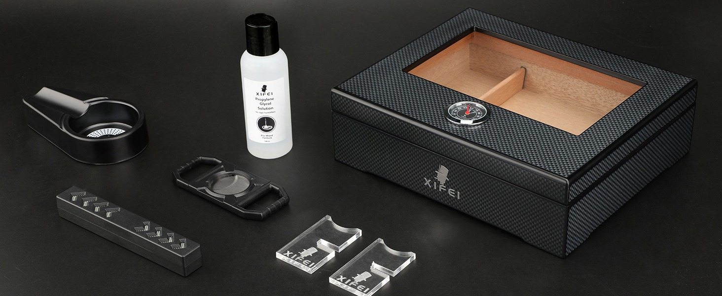 carbon fiber wooden humidor box