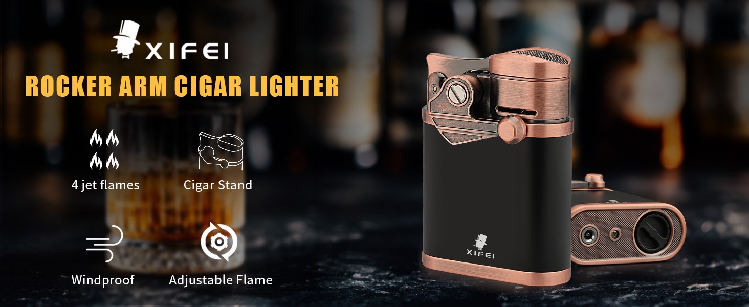 4 jet torch lighter with cigar stand