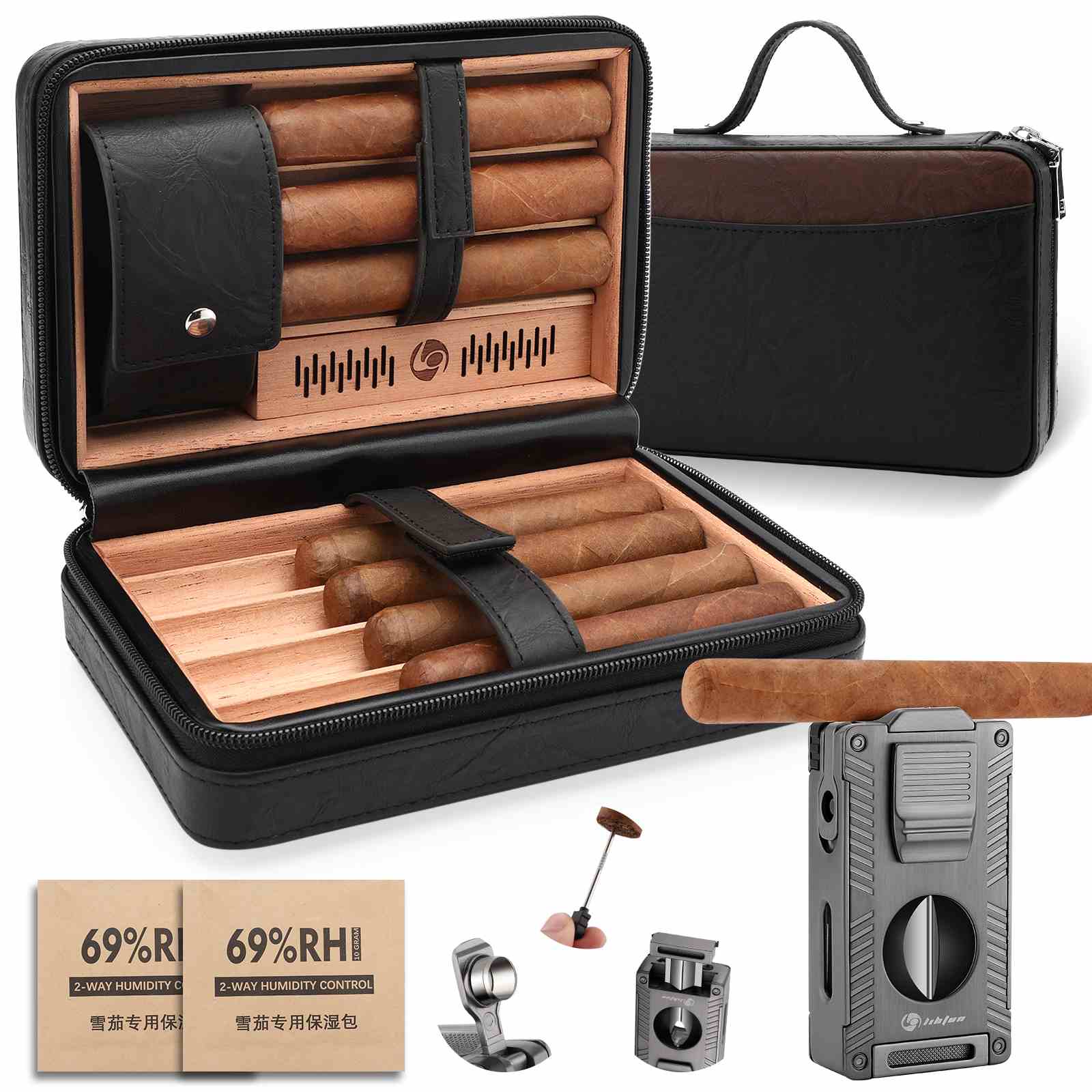 Leather Travel Humidor Case Wholesale